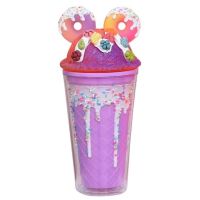 Sparkys Kelímek s víčkem a brčkem Donuts 480ml fialový