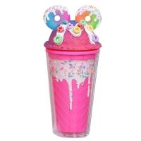 Sparkys Kelímek s víčkem a brčkem Donuts 480ml tm. růžový