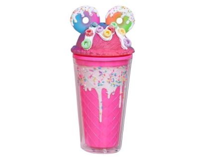 Sparkys Kelímek s víčkem a brčkem Donuts 480ml tm. růžový