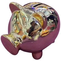 Sparkys Keramická pokladnička Prasátko pozlacené