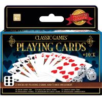 Sparkys Klasické hry – 2 balíčky hracích karet a 5 kostek 2