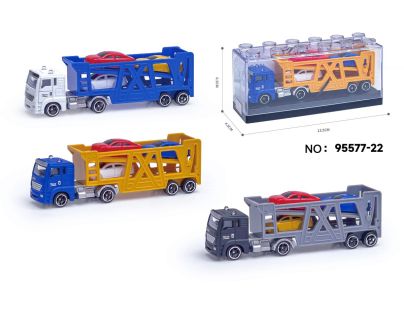 Sparkys Kovový model kamionu s návěsem 1:64 bilý tahač