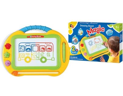 Sparkys Kreslící tabulka kufřík žlutý 2v1 Magic