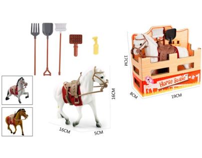 Sparkys Kůň ve stáji s příslušenstvím 7ks