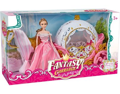 Sparkys Magický kočár růžový s Pegasem a panenkou - světlo, zvuk