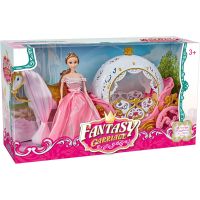 Sparkys Magický kočár růžový s Pegasem a panenkou - světlo, zvuk