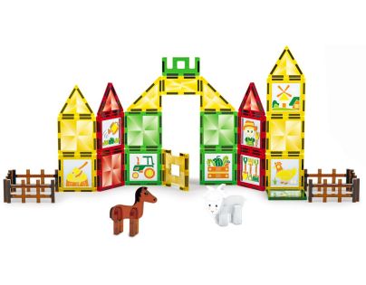 Sparkys Magnetická stavebnice - Farma s malováním 46 ks