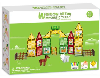 Sparkys Magnetická stavebnice - Farma s malováním 46 ks