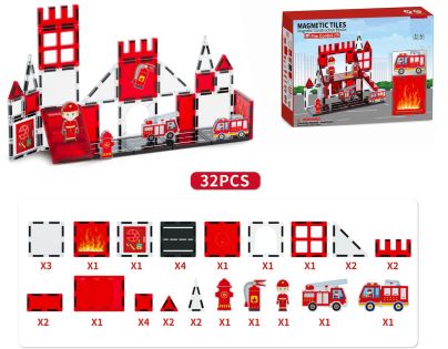 Sparkys Magnetická stavebnice - Hasiči 32 ks