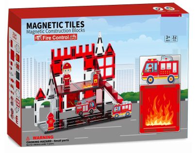 Sparkys Magnetická stavebnice - Hasiči 32 ks