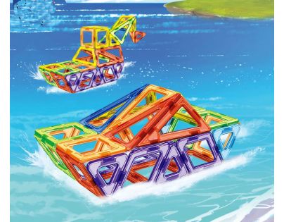 Sparkys Magnetická stavebnice 104 ks- Loď