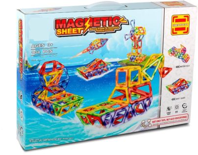 Sparkys Magnetická stavebnice 104 ks- Loď