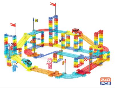 Sparkys Magnetická závodní dráha 240 ks + elektrické auto