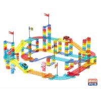 Sparkys Magnetická závodní dráha 240 ks + elektrické auto 2