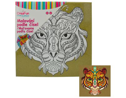 Sparkys Malování na plátno - Tygr 30 x 30 cm