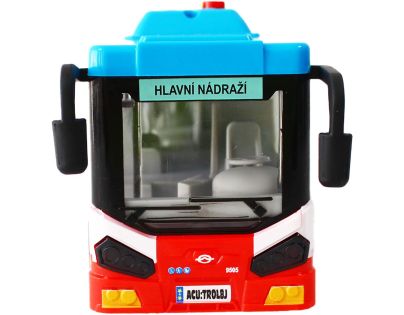 Sparkys Městský autobus na setrvačník s osvětlením a zvukem - červený