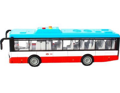 Sparkys Městský autobus na setrvačník s osvětlením a zvukem - červený