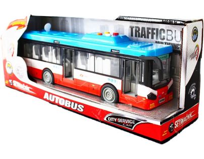Sparkys Městský autobus na setrvačník s osvětlením a zvukem - červený