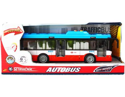 Sparkys Městský autobus na setrvačník s osvětlením a zvukem - červený