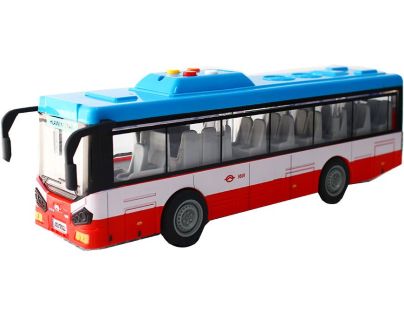 Sparkys Městský autobus na setrvačník s osvětlením a zvukem - červený