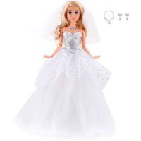 Sparkys Módní panenka v bílých svatebních šatech