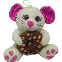 Sparkys Myš s donutem bílá 20 cm