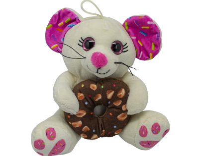 Sparkys Myš s donutem bílá 20 cm