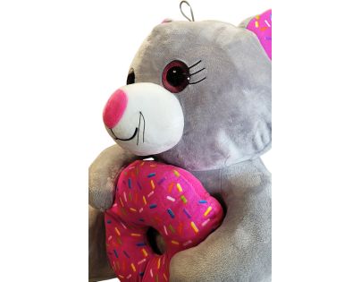 Sparkys Myš s donutem šedá 25 cm