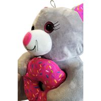 Sparkys Myš s donutem šedá 25 cm 2
