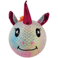 Sparkys Nafukovací plyšový kamarád - Jednorožec duhový 23 cm