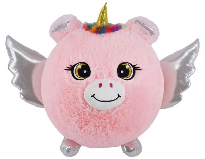Sparkys Nafukovací plyšový kamarád - Jednorožec růžový 23 cm