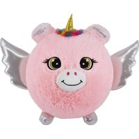 Sparkys Nafukovací plyšový kamarád - Jednorožec růžový 30 cm