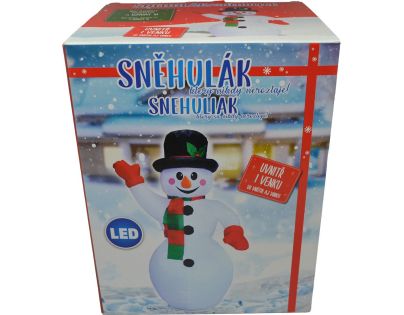 Sparkys Nafukovací svítící mávající sněhulák 187 cm