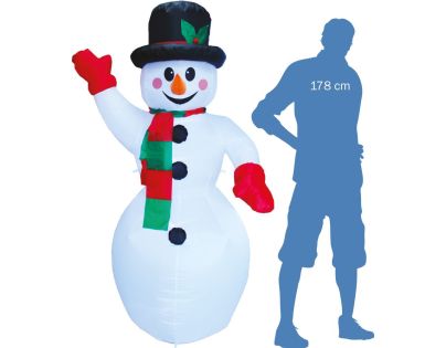 Sparkys Nafukovací svítící mávající sněhulák 187 cm