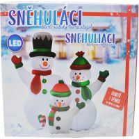 Sparkys Nafukovací svítící rodina sněhuláků 153 cm 5