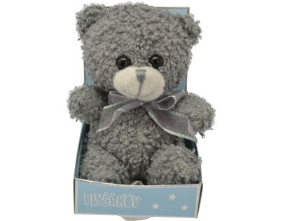 Sparkys PLYŠÁKOV - Medvídek s mašlí 12 cm šedý