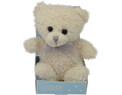 Sparkys PLYŠÁKOV - Medvídek s mašlí 12 cm bílý