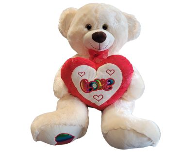 Sparkys PLYŠÁKOV - Velký Medvěd se srdcem a mašlí 60 cm