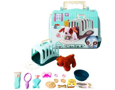 Sparkys Plyšový mazlíček v přepravce - sada 15 ks zelená