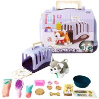 Sparkys Plyšový mazlíček v přepravce - sada 15 ks fialová