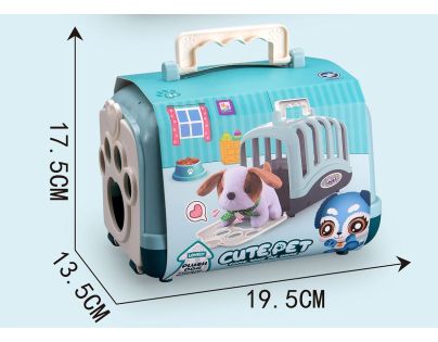 Sparkys Plyšový mazlíček v přepravce - sada 15 ks zelená