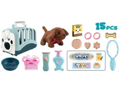 Sparkys Plyšový mazlíček v přepravce - sada 15 ks zelená