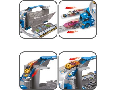 Sparkys Policejní kamion se 4 auty a dopravními značkami