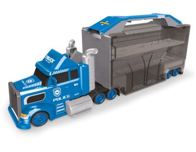 Sparkys Policejní kamion se 4 auty a dopravními značkami