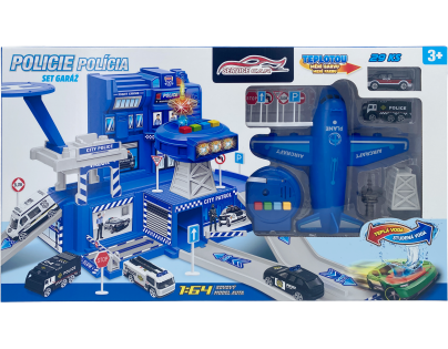 Sparkys Policejní SET garáž s autem měnící barvu