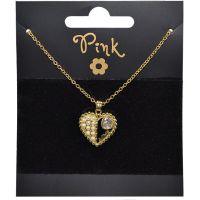 Sparkys Pozlacený řetízek s přívěskem SRDCE LÁSKA s PERLY