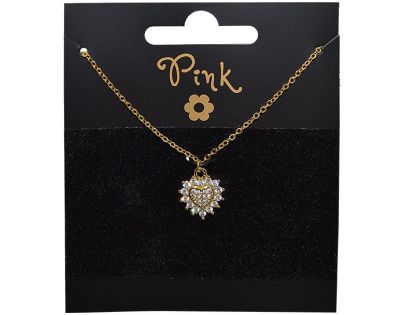 Sparkys Pozlacený řetízek s přívěskem SRDCE V SLUNCI