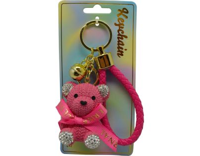 Sparkys Přívěsek na klíče - Růžový medvídek