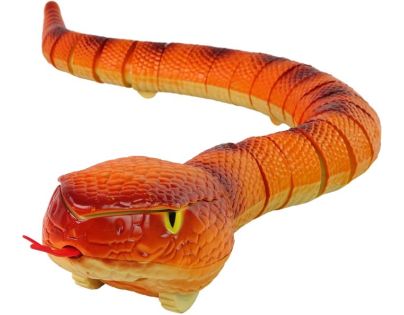 Sparkys RC Had s biomimikry a svítícími očima - oranžový