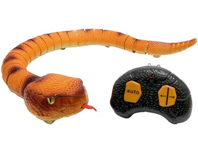 Sparkys RC Had s biomimikry a svítícími očima - oranžový